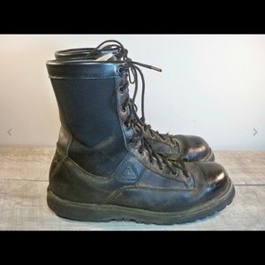 Rocky P169750 LTT Aqua Guard Men's Soft Toe Combat Black Leather Boots Size 9.5